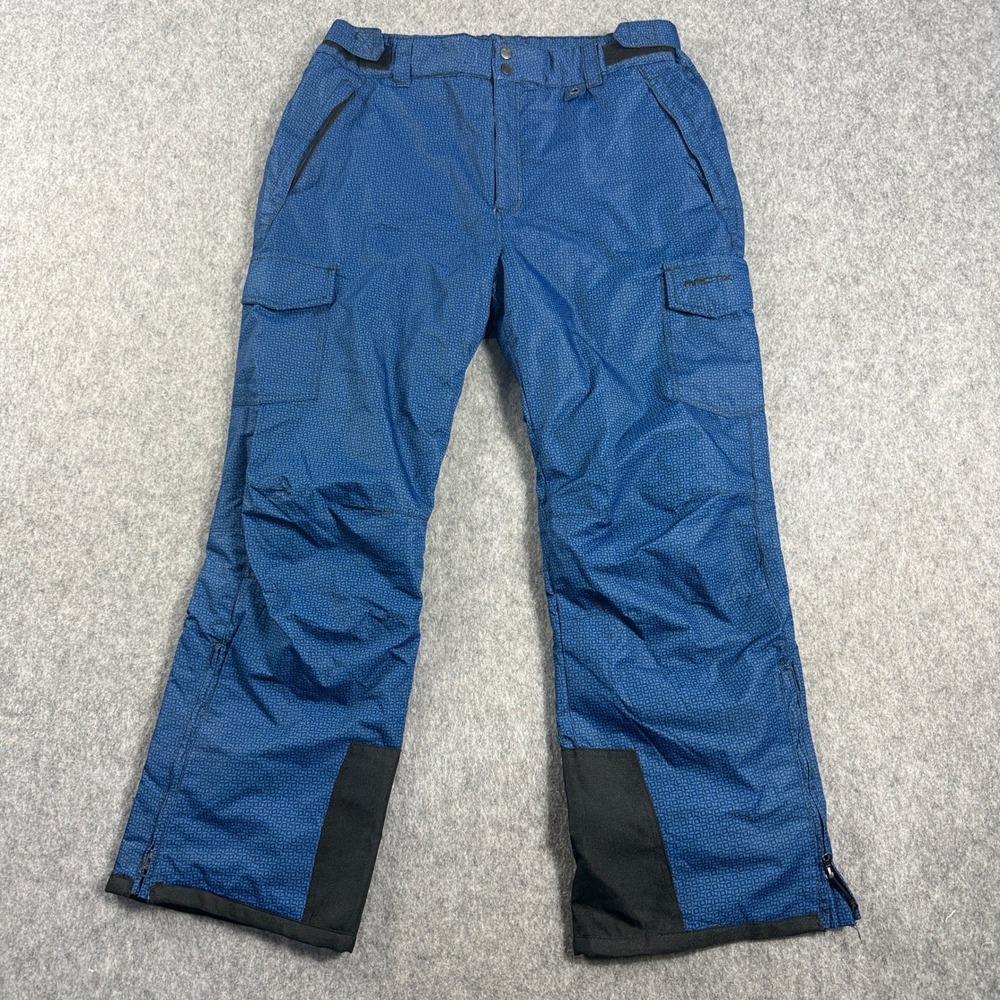Arctix Mens Blue Snow Cargo Pants Large Ski Snowboard Insulated